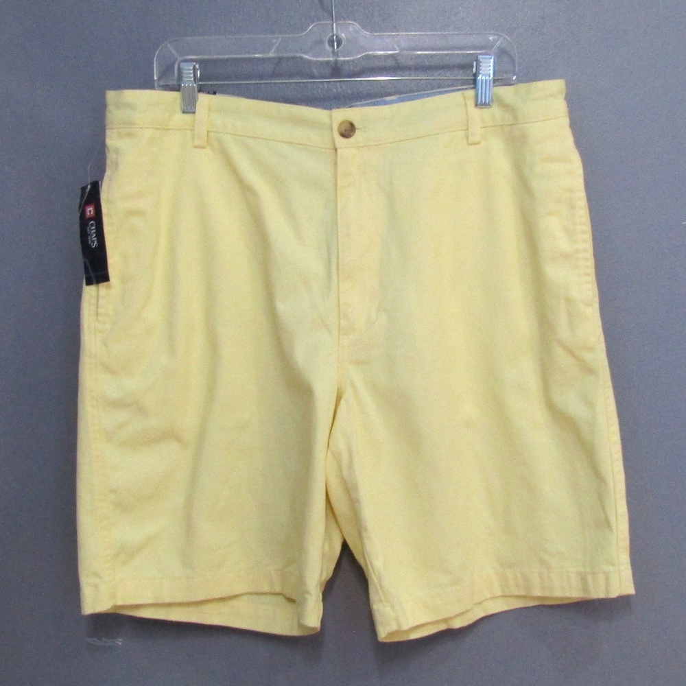 NEW Chaps Yellow Flat Front Shorts Size 36